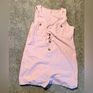 Teen Pink Sleeveless Romper